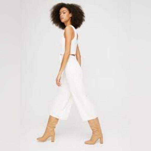 Aritzia Wilfred new ecoulement jumpsuit wide cropped leg size 00 - Picture 3 of 6